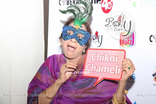 Usha Nadkarni strikes a quirky pose at India-Forums 11th Anniversary Bash
