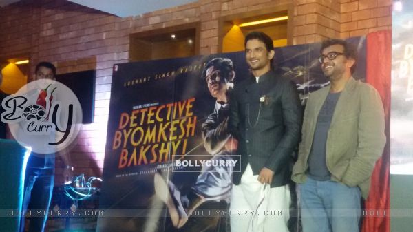 Sushant Singh Rajput and Dibakar Banerjee at the Poster Launch of Detective Byomkesh Bakshy!