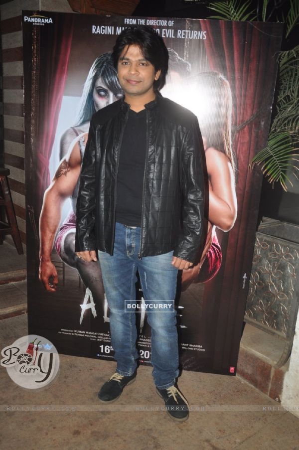 Ankit Tiwari poses for the media at the Success Bash of Alone's Trailer