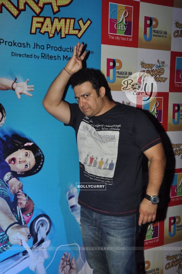 Ninad Kamat poses for the media at the Promotions of Crazy Cukkad Family