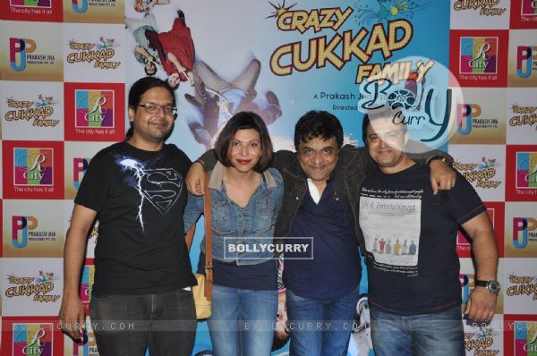 Team poses for the media at the Promotions of Crazy Cukkad Family (350178)