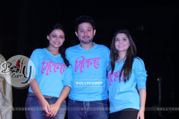 Cast poses for the media at the Promotions of Mitwaa
