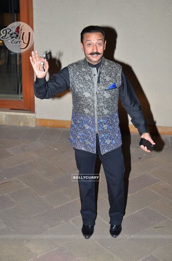 Gulshan Grover poses for the media at Sanjay Dutt's New Year Bash