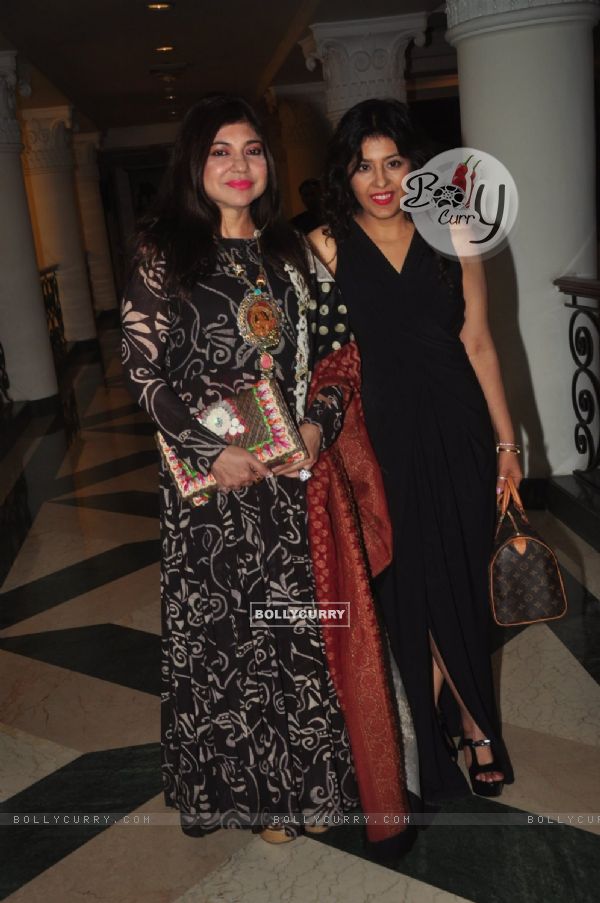 Alka Yagnik poses with Puja Miri Yagnik at the Book Launch