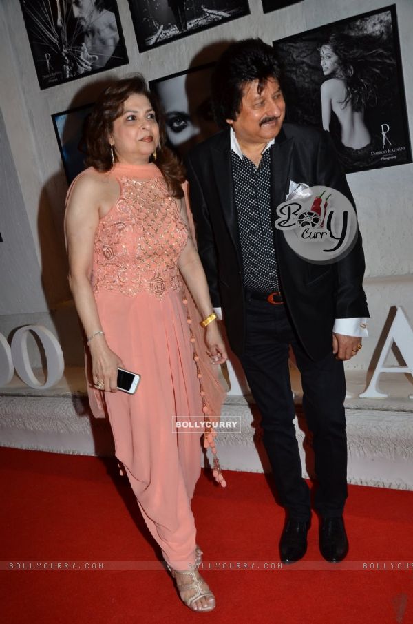 Pankaj Udhas was snapped with wife at Dabboo Ratnani's Calendar Launch