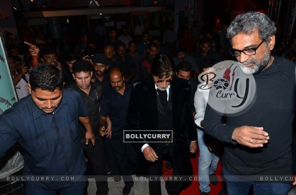 Amitabh Bachchan and R. Balki were snapped at the Trailer Launch of Shamitabh