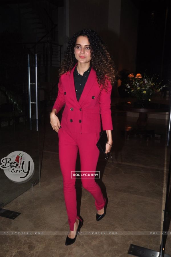 Kangana Ranaut poses for the media at Farah Khan's Birthday Bash