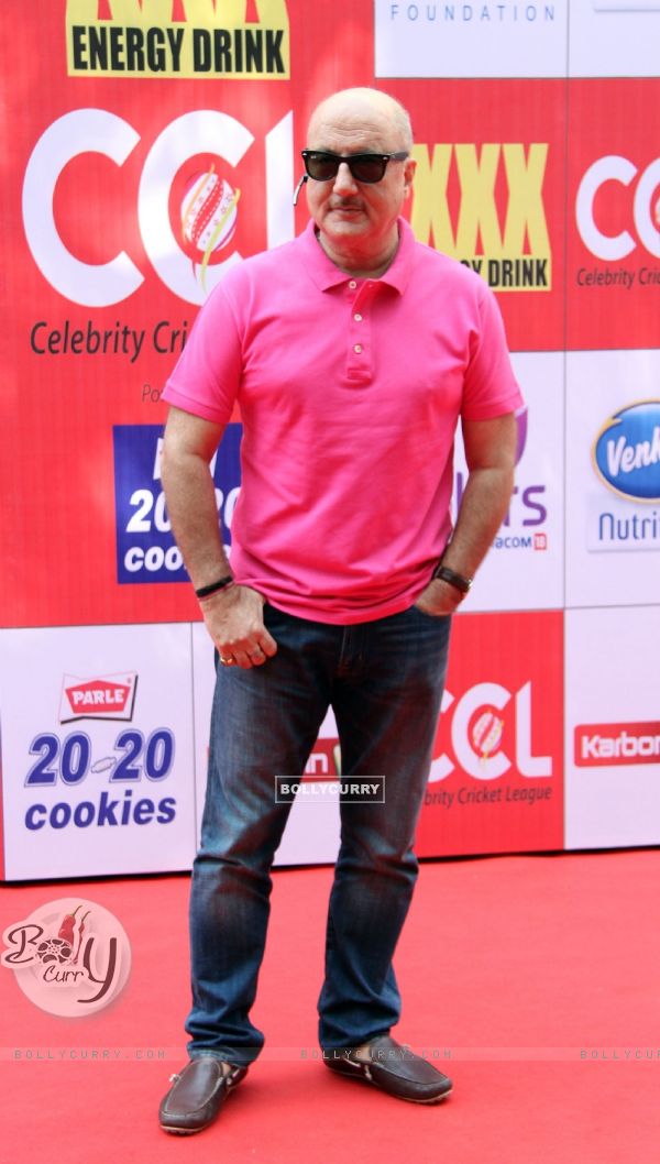 Anupam Kher was at the CCL Match Between Mumbai Heroes and Veer Maratha