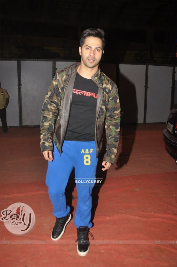 Varun Dhawan poses for the media at Umang Police Show