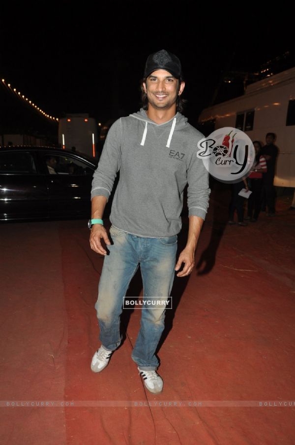 Sushant Singh Rajput poses for the media at Umang Police Show