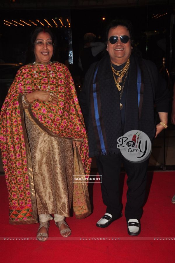 Bappi Lahiri poses with wife at the Launch of Hera Pheri 3 (352239)