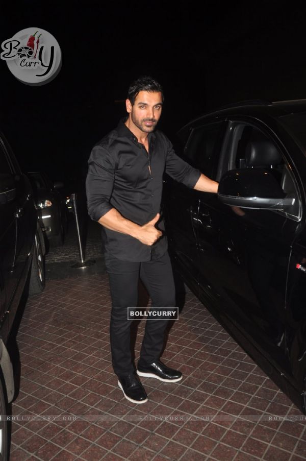 John Abraham poses for the media at the Launch of Hera Pheri 3