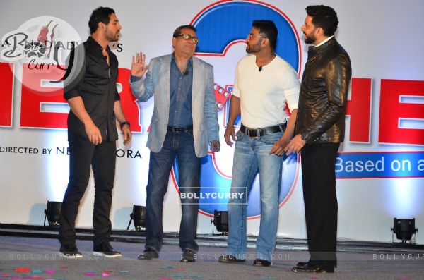 Team was snapped while in conversation at the Launch of Hera Pheri 3