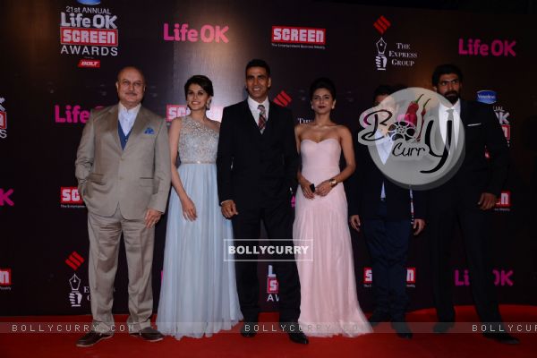 Team of BABY poses for the media at 21st Annual Life OK Screen Awards Red Carpet (352547)