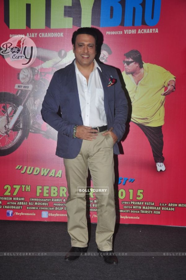 Govinda poses for the media at the Launch of the Movie Hey Bro