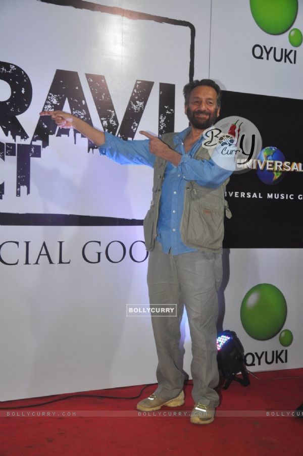 Shekhar Kapoor poses for the media at the Launch of 'The Dharavi Project'