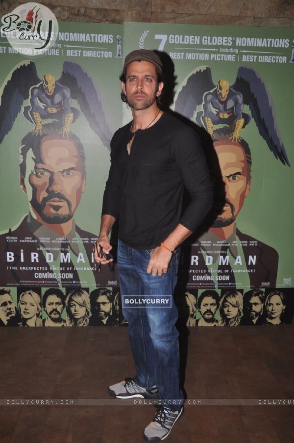 Hrithik Roshan was seen at the Special Screening of Birdman