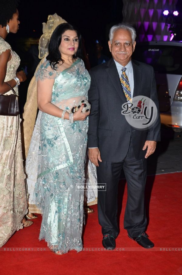 Kiran Juneja and Ramesh Sippy were at Kush Sinha's Wedding Reception