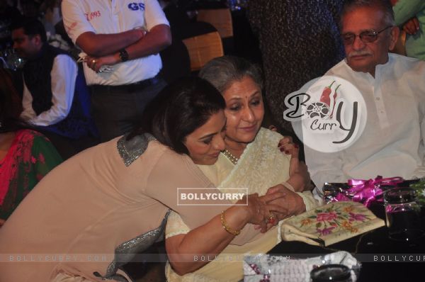 Tabu was snapped hugging Jaya Bachchan at the Music Launch of Shamitabh