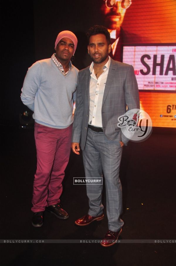 Bosco Martis and Caesar Gonsalves pose for the media at the Music Launch of Shamitabh (353299)