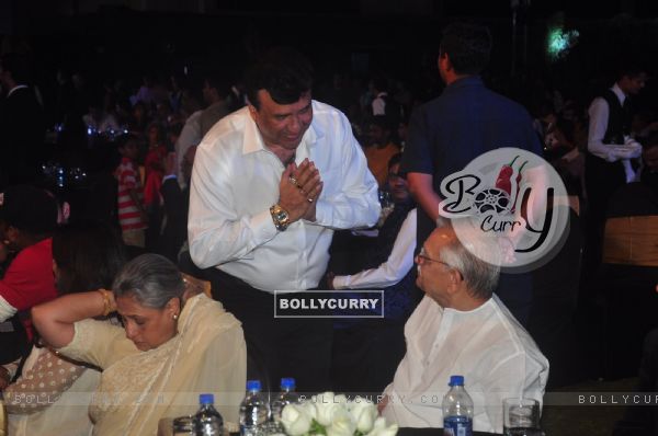 Anu Malik was snapped greeting Gulzar at the Music Launch of Shamitabh (353302)