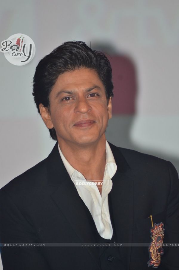 Shah Rukh Khan smiles for the camera at the Launch of '& TV'