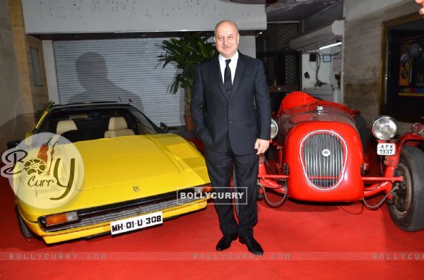 Anupam Kher poses for the media at the Red Carpet Premier of Baby (353717)