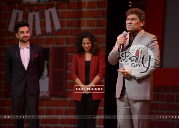 Johny Lever interacts with the audience at Weirdass Pajama Event