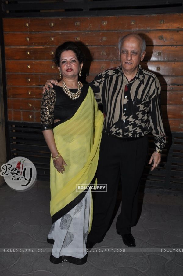 Mukesh Bhatt with his wife at the 60th Britannia Filmfare Awards