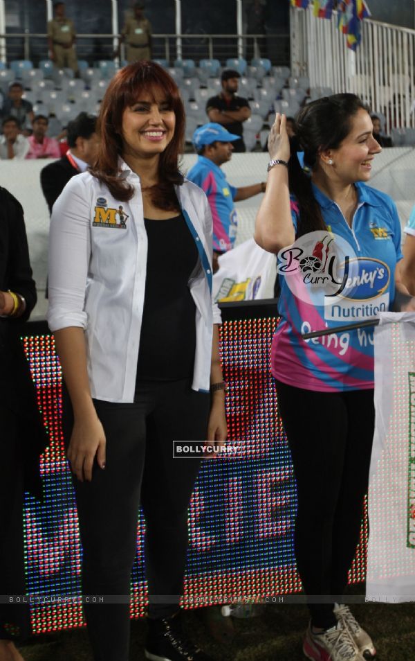 Huma Qureshi was snapped at the CCL Match Between Mumbai Heroes and Telugu Warriors