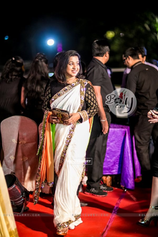 Radhika SarathKumar was snapped at Hundred Hearts' Glamorous Charity Dinner