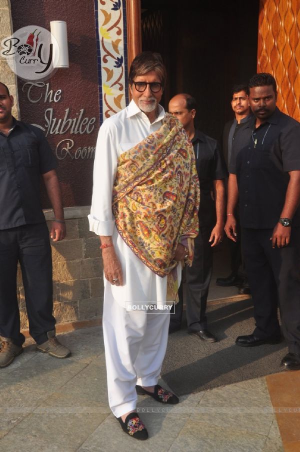 Amitabh Bachchan poses for the media at the Promotions of Shamitabh (354841)