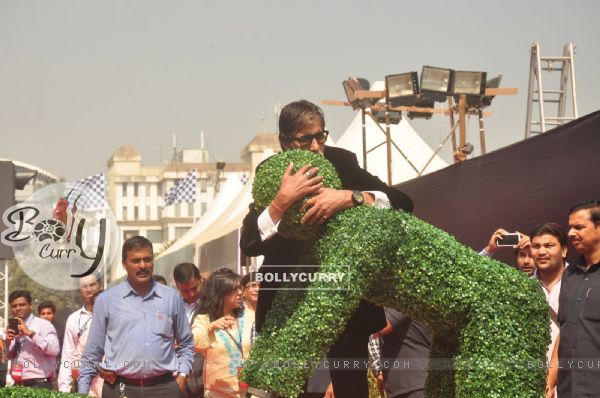 Amitabh Bachchan was snapped at the Promotions of Shamitabh at Mumbai International Motor Show 2015