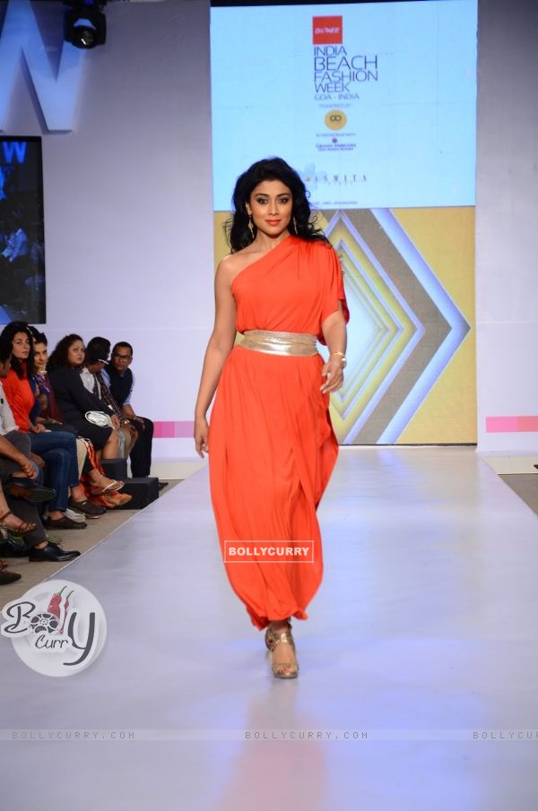 Shriya Saran walks the ramp at India Beach Fashion Week