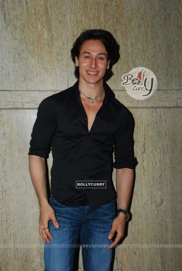 Tiger Shroff poses for the media at Ahmed Khan's Marriage Anniversary Bash