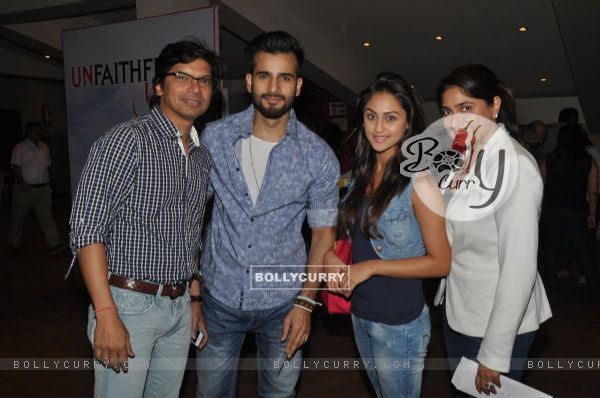 Celebs pose for the media at the Play 'Unfaithfully Yours'