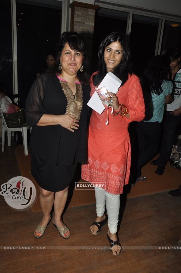 Ekta Kapoor poses for the media at the Play 'Unfaithfully Yours'