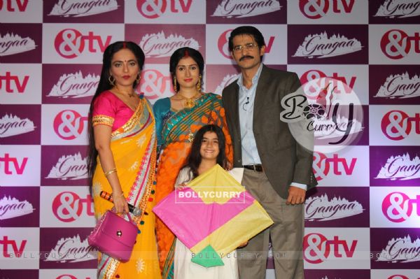 Team poses for the media at the Launch of the Show Gangaa