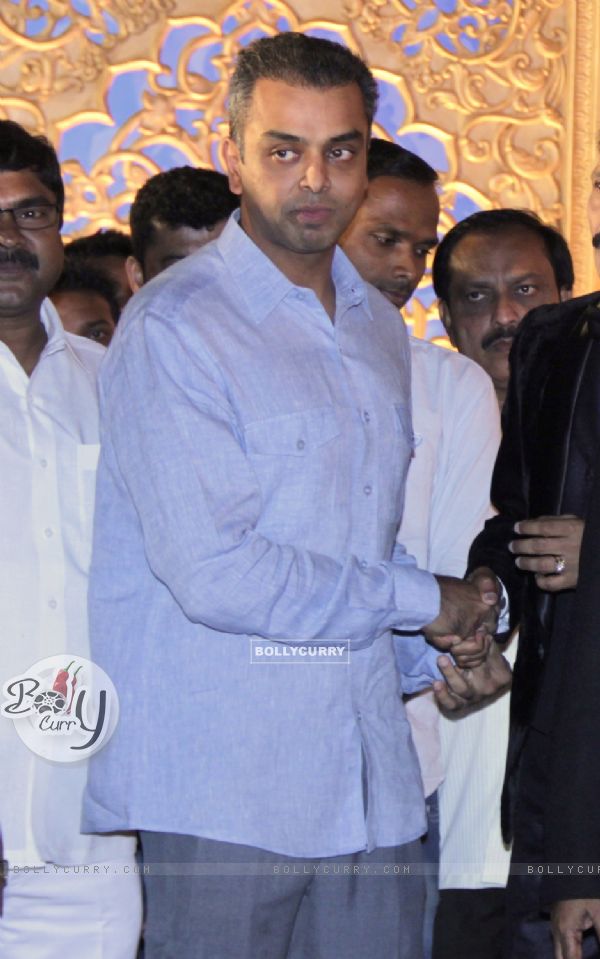 Milind Deora was snapped at Manali Jagtap's Wedding Reception