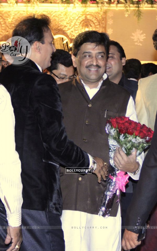 Ashok Chavan was snapped at Manali Jagtap's Wedding Reception