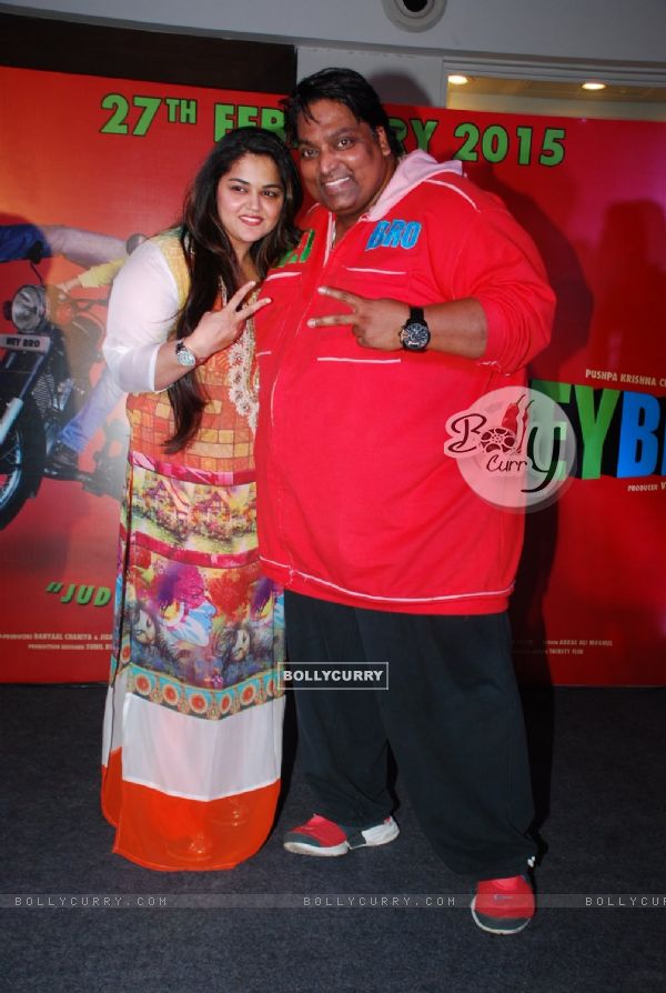 Vidhi Acharya and Ganesh Acharya pose for the media at the Promotions of Hey Bro