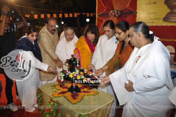 Dolly Bindra was at the Inauguration of a Unique 40 Feet Shivling