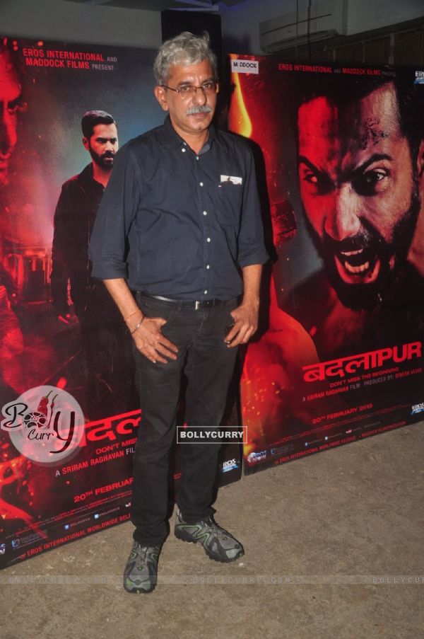Sriram Raghavan poses for the media at the Special Screening of Badlapur
