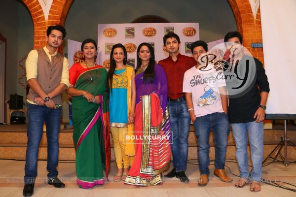 Team poses for the media at the Launch of Mooh Boli Shaadi