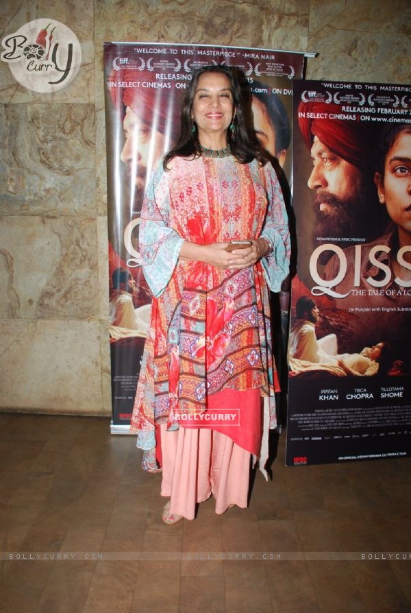 Shabana Azmi poses for the media at the Special Screening of Qissa
