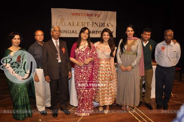 Kajal Aggarwal and Pooja Bedi were snapped at Alert India NGO Event