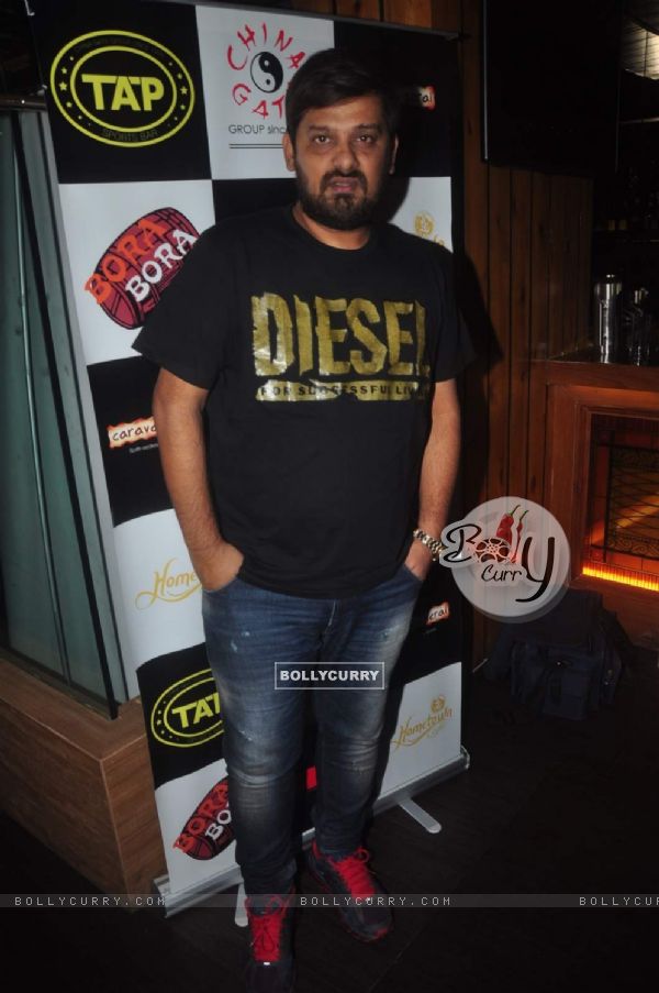 Wajid Ali poses for the media at Sonu Nigam and Bickram Ghosh's Album Launch