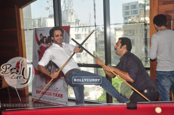 Karan Mehra and Sharib Hashmi strike a quirky pose at the Press Conference of Badmashiyaan (357347)