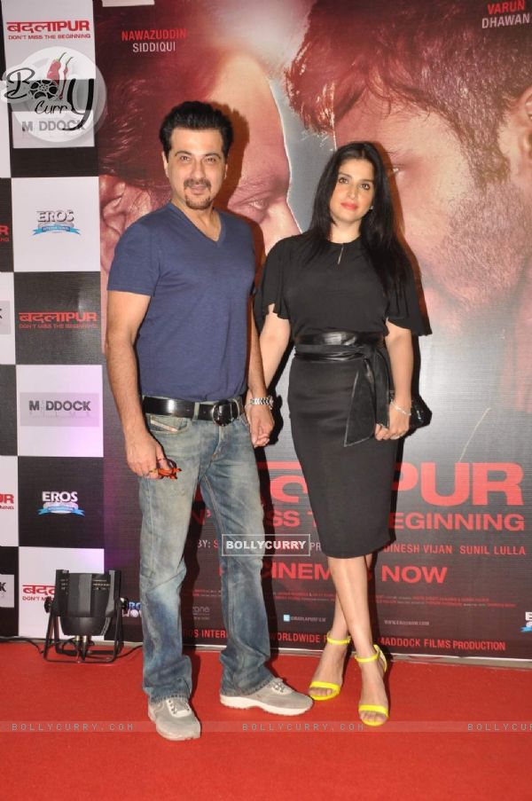 Sanjay Kapoor with his wife at the Success Bash of Badlapur (357364)