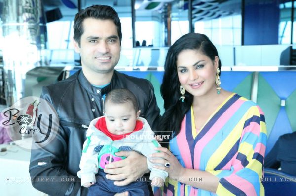 Veena Malik's Birthday Celebration with her husband and son